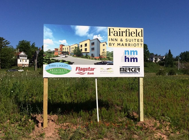 Post & Panel Signs | Construction | Munising, MI | Site sign Post & Panel Signs | Construction | Munising, MI | Site sign