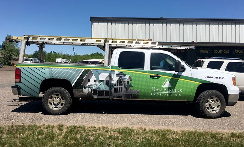 Custom Vehicle Graphics and Lettering | Truck & Trailer Wraps | Construction | Ishpeming, MI Custom Vehicle Graphics and Lettering | Truck & Trailer Wraps | Construction | Ishpeming, MI