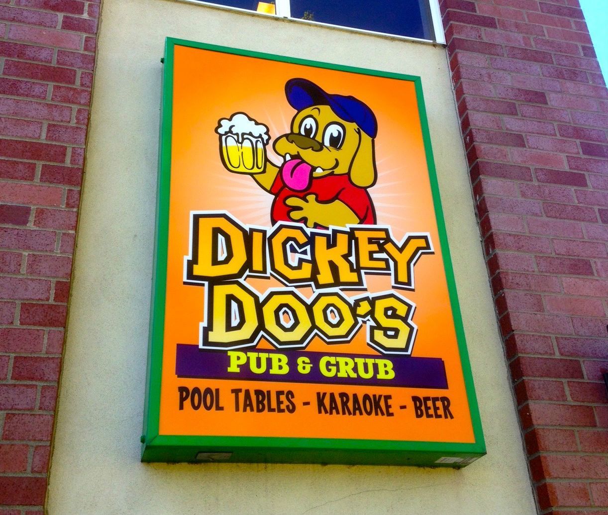 Lightbox sign for restaurant